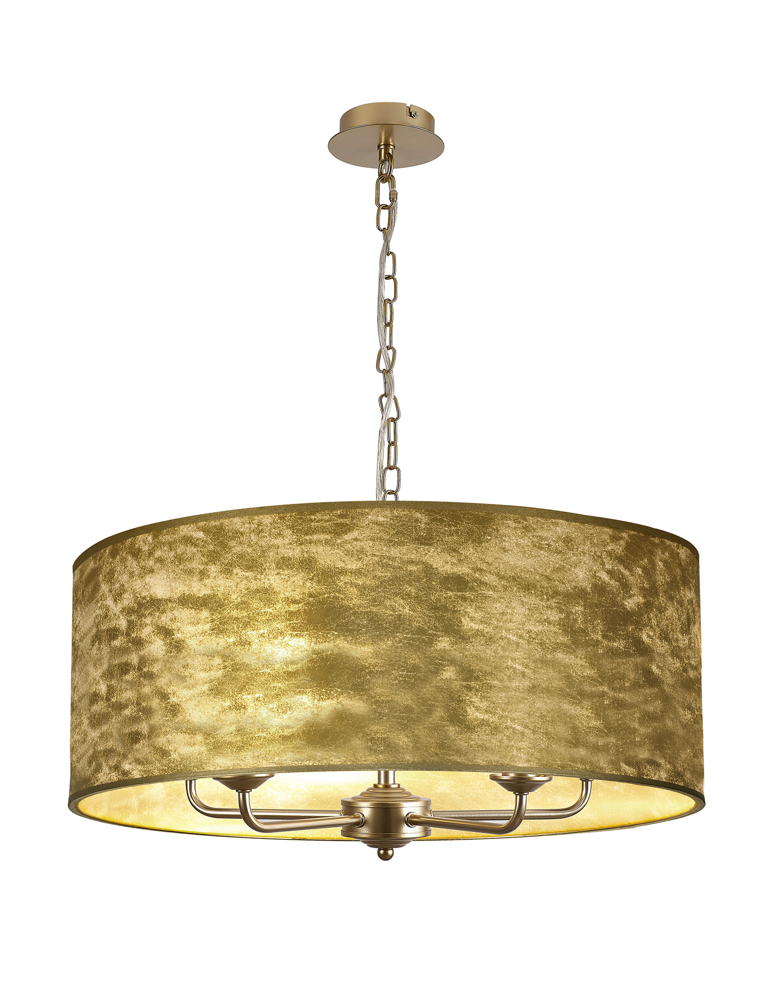 Banyan 60cm 5 Light Pendant Champagne Gold; Gold Leaf